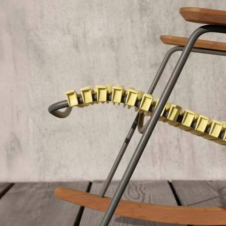Click Rocking chair plastic material yellow - Houe