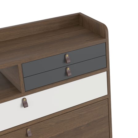 Secrétaire mural Gaston bois marron / L 60 x H 72 cm - Hartô