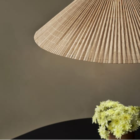 Suspension 1972 bois naturel / Bambou Ø 62 cm - Sans contrepoids / Réédition 50' - Gubi