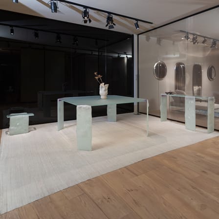 Table carrée Opalia verre transparent / 156 x 156 cm - Glas Italia