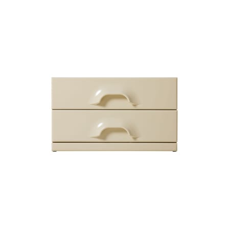Table de chevet Chest of drawers bois beige / Rangement 2 tiroirs - L 60 x P 35 x H 35,2 cm - HK LIVING