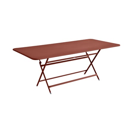 Table pliante Caractère métal rouge marron / 90 x 190 cm - 8 à 10 personnes - Fermob
