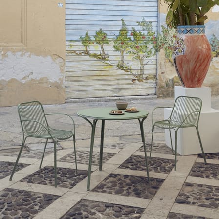 Table ronde HiRay métal vert / Ø 65 cm - Kartell