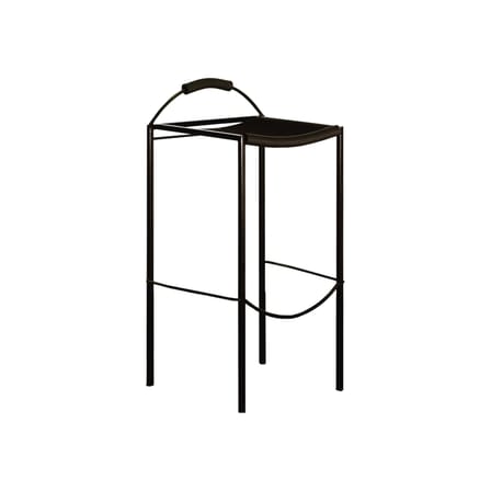 Tabouret haut Sgabello Alto métal noir / H 72 cm - Maurizio Peregalli, 1984 - Zeus