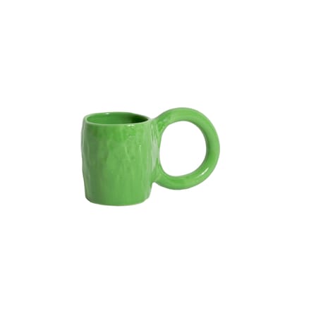 Tasse à café Donut Medium céramique vert / Ø 8 x H 9 cm - Petite Friture
