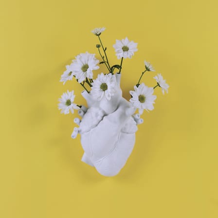 Love in Bloom Vase ceramic white / Human heart - Seletti