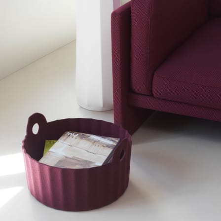 Colu Basket textile purple / Ø 44 cm - Recycled felt - Normann Copenhagen