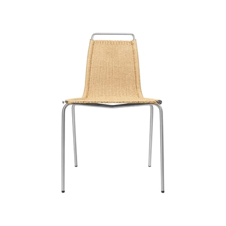 Chaise PK1 fibre végétale beige / Poul Kjærholm, 1955 - Corde de papier - CARL HANSEN & SON