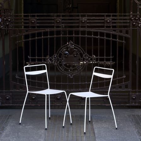 Chaise Tondella métal blanc - Zeus