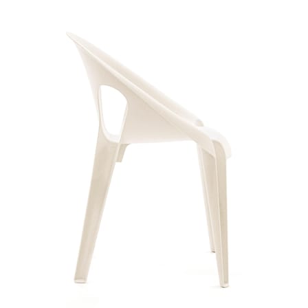 Fauteuil empilable Bell plastique blanc / Polypropylène recyclé (éco-conçu) - Konstantin Grcic, 2020 - Magis