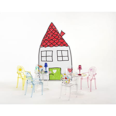 Fauteuil enfant Lou Lou Ghost plastique multicolore transparent / Dossier décoré - Kartell