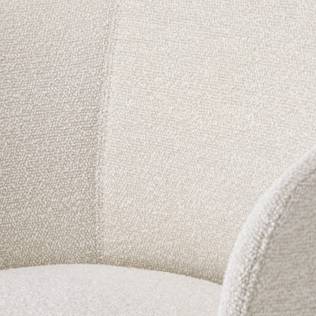 Fauteuil rembourré Mikado tissu beige / Pieds bois - Vitra