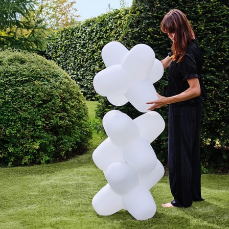 leuchtender  Hocker Jack OUTDOOR LED plastikmaterial weiß / 58 cm - Tom Dixon