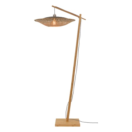 Lampada a stelo Kalimantan legno naturale / Bambù - H 176 cm / Ø 60 cm - GOOD&MOJO