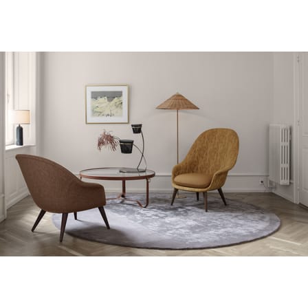 Lampadaire 9602 fibre végétale marron beige bois naturel / Rotin - Réédition 1935 - Gubi
