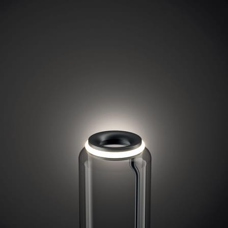 Lampadaire Noctambule Cylindre 3 verre transparent / LED - H 140 cm - Flos