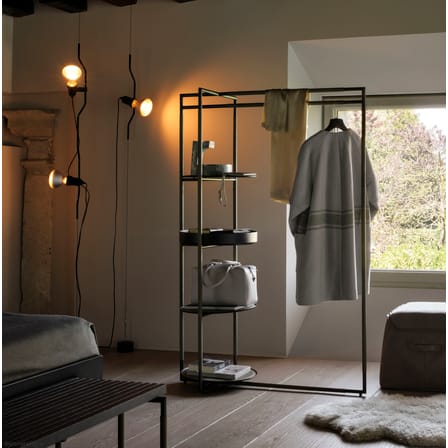 Lampadaire Parentesi métal / Branchement secteur - Réédition 1971 - Flos