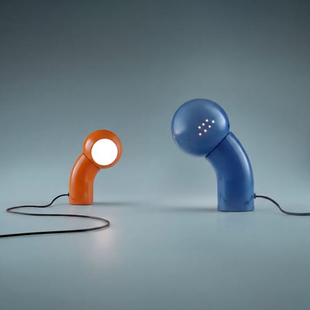 Lampe de table Pallino orange / Réédition 70 - Orientable - Martinelli Luce