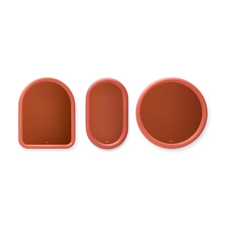 Miroir mural Mirage orange Halo / Verre coloré - Ø 60 cm - Fatboy