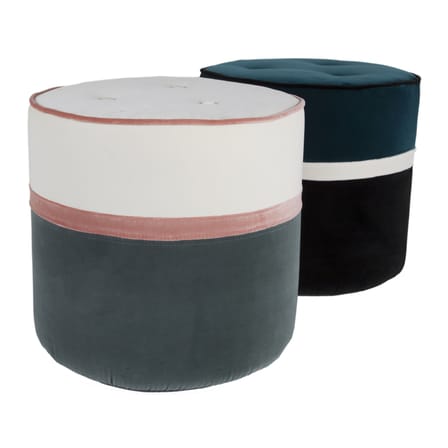 Pouf Léo Small / Ø 42 x H 40 cm - Velours - Maison Sarah Lavoine