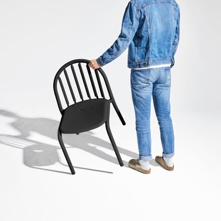 Stapelbarer Stuhl Fred's metall schwarz - Fatboy