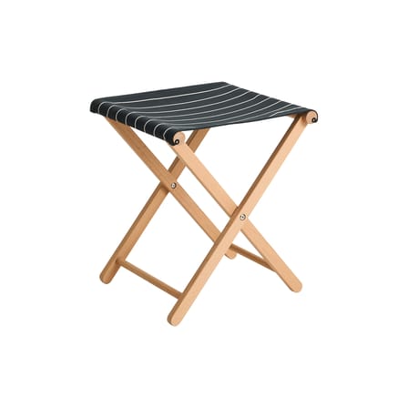 Tabouret pliant Outdoor Market tissu noir / Jasper Morrison - Hay