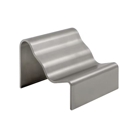 Banc avec dossier Dream View Bench métal argent / L 100 cm - Muuto