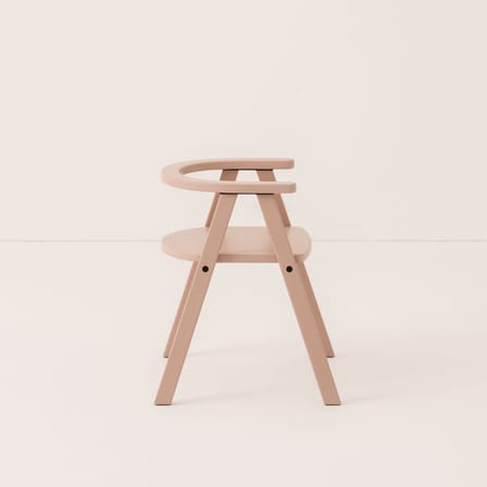 Chaise enfant Growing Green bois rose - NOBODINOZ