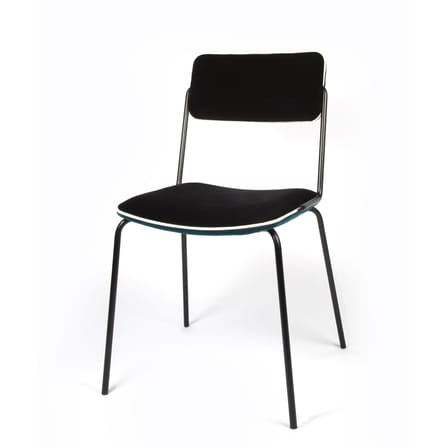 Chaise rembourrée Double jeu tissu bleu noir / Velours - Maison Sarah Lavoine