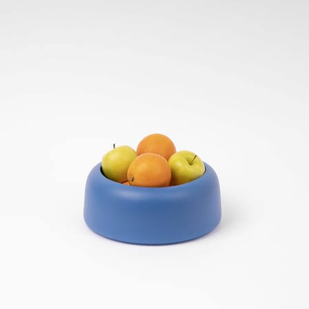 Coupe Omar 01 céramique bleu / Small - Ø 23,5 x H 9,5 cm / Fait main - raawii
