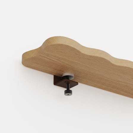Etagère murale Bracket Vague by Uchronia / L 32 cm - Chêne massif - TIPTOE
