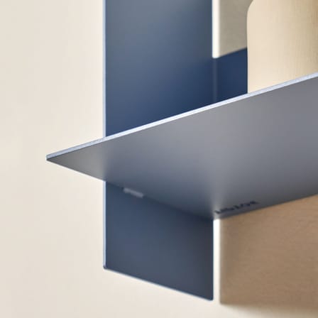 Étagère Pli métal bleu / L 20 x P 15 cm - TIPTOE