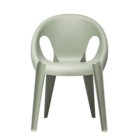 Fauteuil empilable Bell plastique vert gris / Polypropylène recyclé (éco-conçu) - Konstantin Grcic, 2020 - Magis