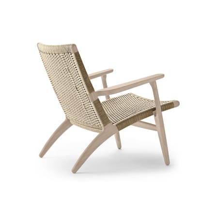 Fauteuil lounge CH25 bois naturel / Hans J. Wegner, 1950 - Corde de papier - CARL HANSEN & SON