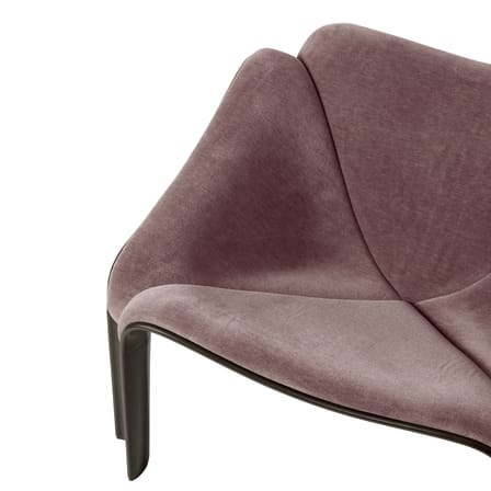 Fauteuil rembourré F300 tissu rouge / Pierre Paulin, réédition 1965 - Gubi