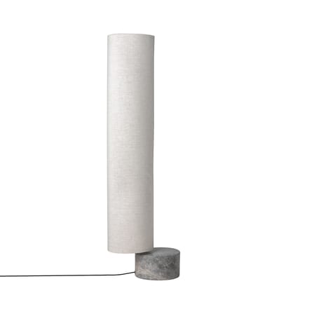 The Unbound LED Floor lamp textile beige / H 120 cm - Fabric & marble / Swivels - Gubi