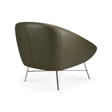 Gepolsterter Sessel Barrow leder grün - Ethnicraft