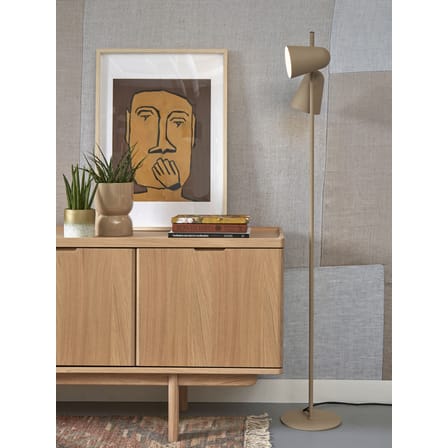 Lampadaire Salamanca métal beige / 2 spots orientables - It's about Romi