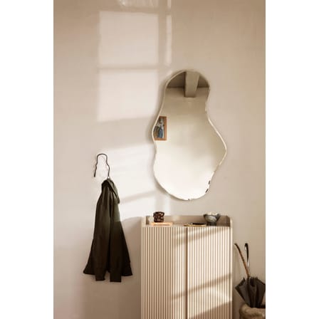 Patère Curvature métal noir / 2 crochets - Laiton - Ferm Living