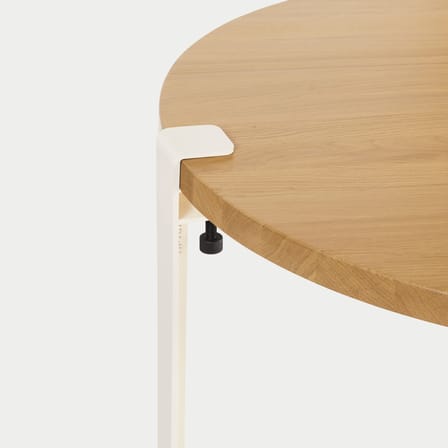 Piede  metallo bianco con fissaggio a morsetto / H 43 cm - Per creare un tavolino o una panca - TIPTOE