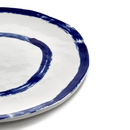The Line-up Plate ceramic blue / Ø 28.5 cm - Set of 2 - Serax