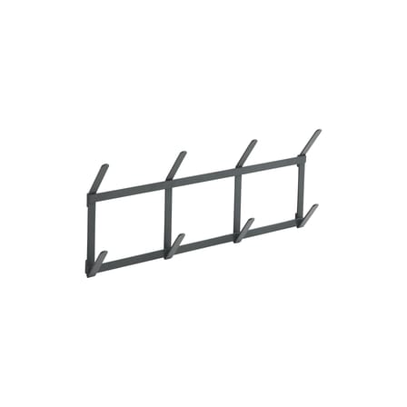 Portemanteau mural Tape Small métal noir / L 49,5 x H 22 cm - Hay