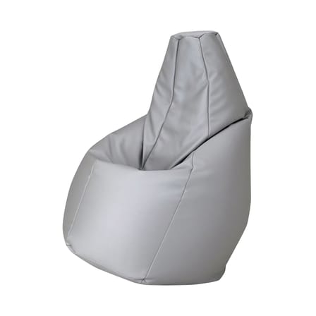 Pouf d'extérieur Sacco Outdoor Large tissu gris / 80 x 80 cm - Réédition 1968 - Zanotta