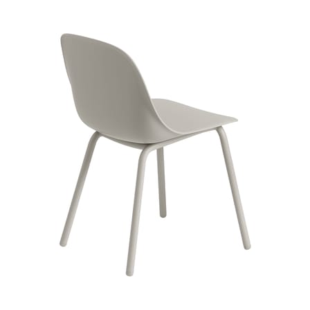 Sedia Fiber OUTDOOR materiale plastico grigio / Plastica riciclata - Muuto
