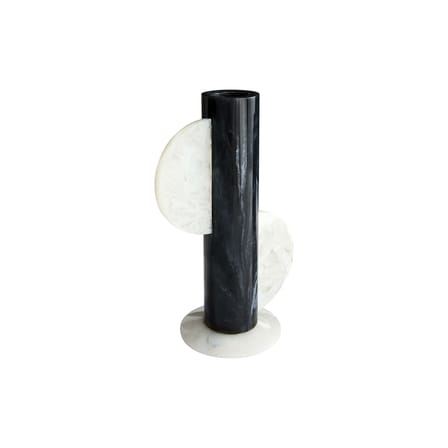 Soliflora Como plastikmaterial schwarz / H 30,5 cm – Marmoroptik - Jonathan Adler