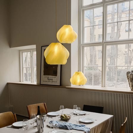 Suspension Soft Serve 03 jaune / Ø 37 x H 30 cm - CRÈME ATELIER