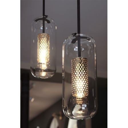 Suspension Vadim verre noir or - Maison Sarah Lavoine