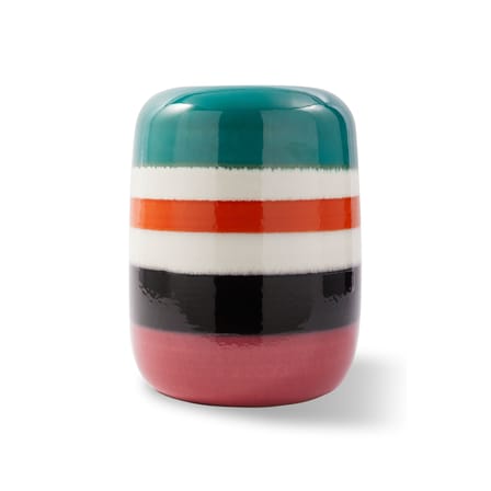 Table d'appoint Striped Pill céramique vert / Ø 34 x H 46,5 cm - POLSPOTTEN
