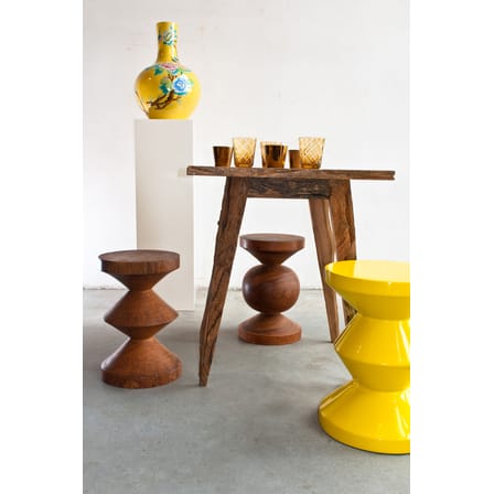 Tabouret Zig Zag bois naturel - POLSPOTTEN