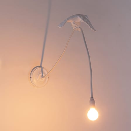 Applique avec prise Sparrow / Taking off plastique blanc - Seletti